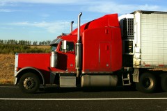 a refrigerated semi truck